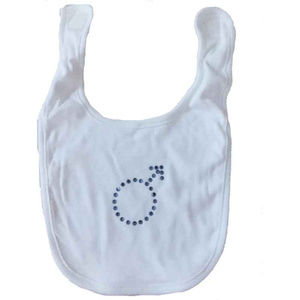 Swarovski Crystal Boy Symbol Baby Bib